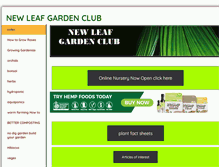 Tablet Screenshot of newleafgardenclub.com